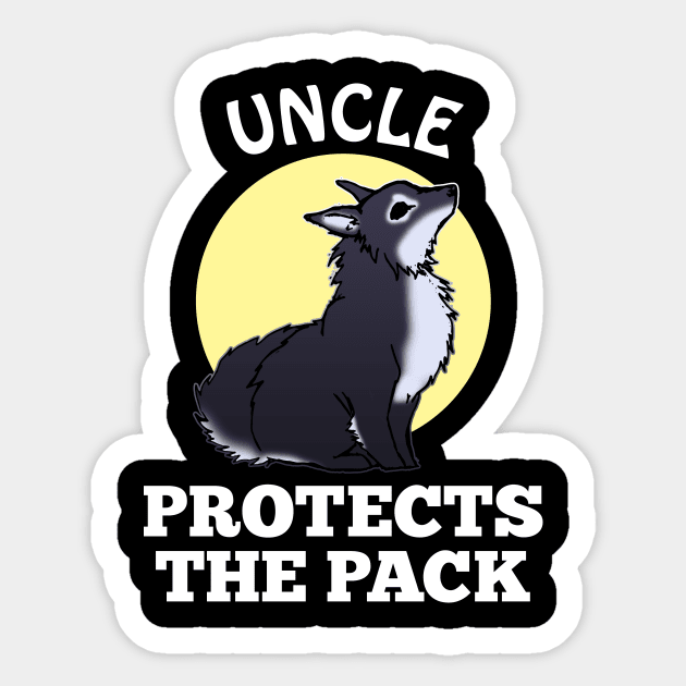 Uncle Protects the Pack Sticker by WordWind